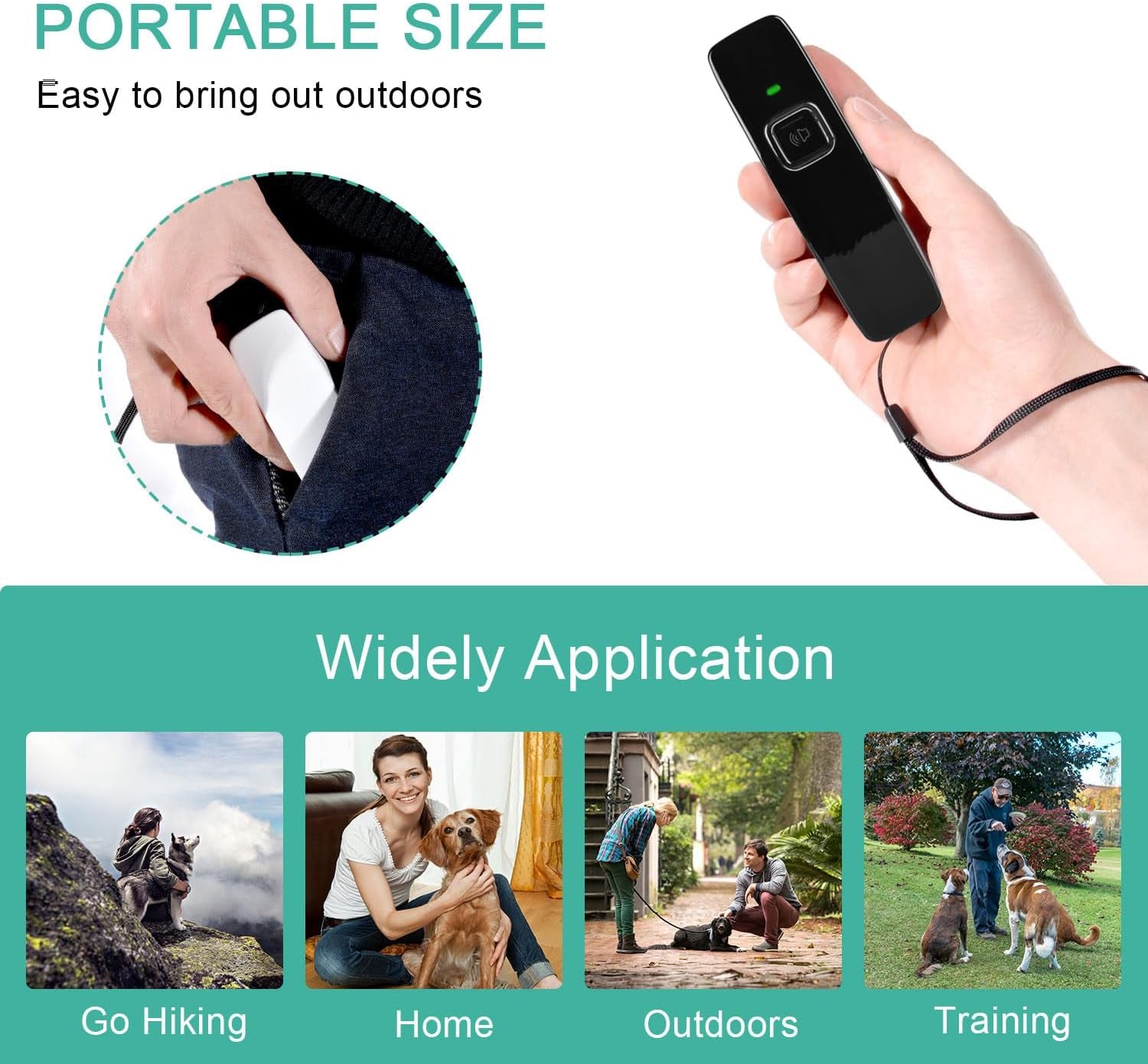 Effective Ultrasonic Dog Bark Control Device - Silent Your Dog's Barking with 20Ft Range Training Aid