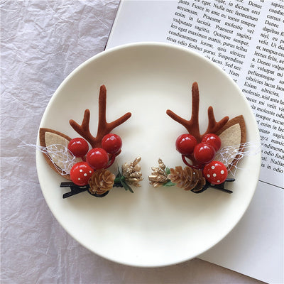 Christmas Hair Accessories Antler Hairpin Girl Top Clip Headdress