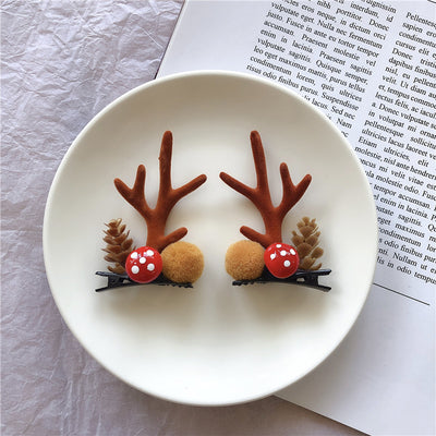 Christmas Hair Accessories Antler Hairpin Girl Top Clip Headdress