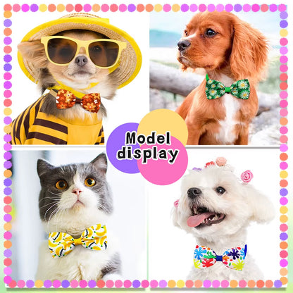 50PCS Adorable Summer Bow Ties for Small Dogs - Stylish Grooming Hair Bows & Accessories for Your Furry Friend!