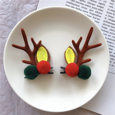 Christmas Hair Accessories Antler Hairpin Girl Top Clip Headdress