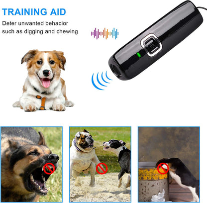 Effective Ultrasonic Dog Bark Control Device - Silent Your Dog's Barking with 20Ft Range Training Aid