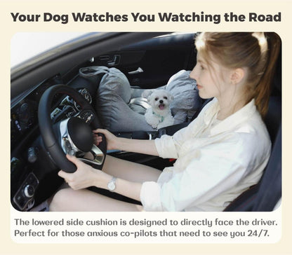 Cozy Pup Travel Booster Seat - Safe & Comfortable Car Bed for Small to Medium Dogs