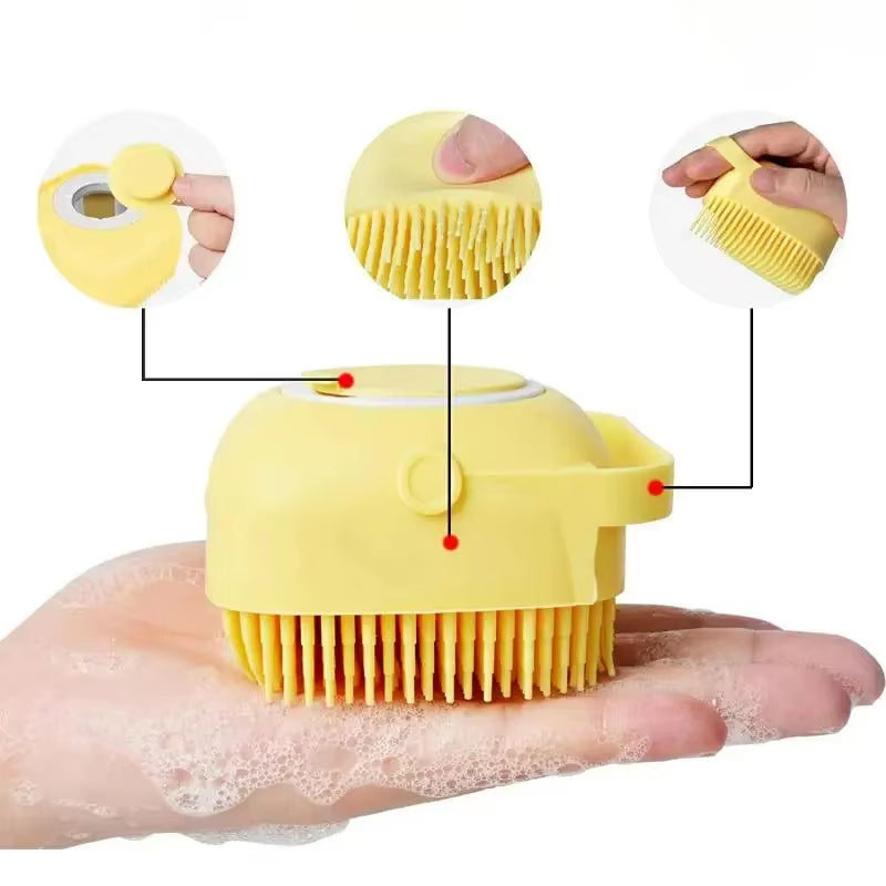 Ultra-Soft Silicone Pet Bath & Massage Brush - Perfect Grooming Tool for Dogs and Cats!