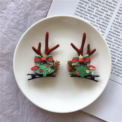 Christmas Hair Accessories Antler Hairpin Girl Top Clip Headdress