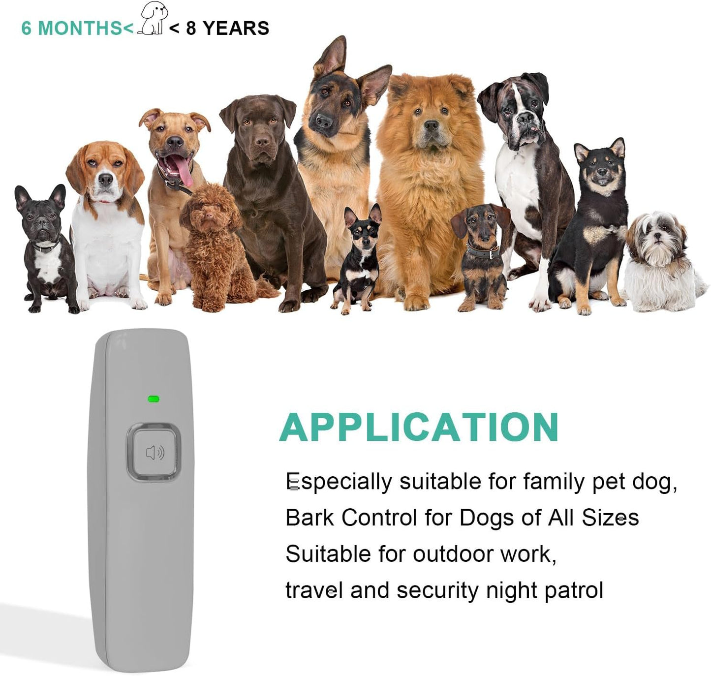 Effective Ultrasonic Dog Bark Control Device - Silent Your Dog's Barking with 20Ft Range Training Aid