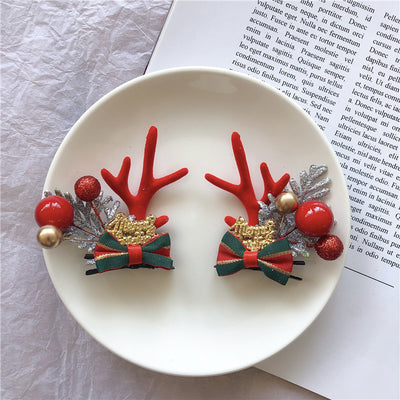 Christmas Hair Accessories Antler Hairpin Girl Top Clip Headdress