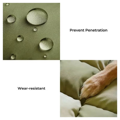 Luxury Faux Leather Dog Car Seat Booster - Double Seat Pet Bed with Safety Buckle