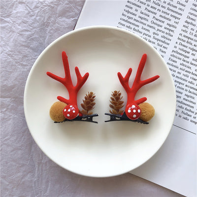 Christmas Hair Accessories Antler Hairpin Girl Top Clip Headdress