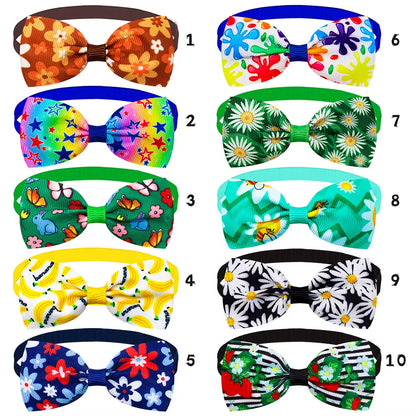 50PCS Adorable Summer Bow Ties for Small Dogs - Stylish Grooming Hair Bows & Accessories for Your Furry Friend!