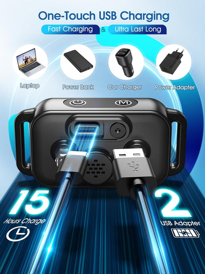 Smart Rechargeable Bark Collar for All Dog Sizes - Adjustable Sensitivity & Beep Function - Anti-Barking Training Solution (Dark Black)