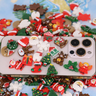 Christmas Series Mixed Resin Phone Case Accessories Patch